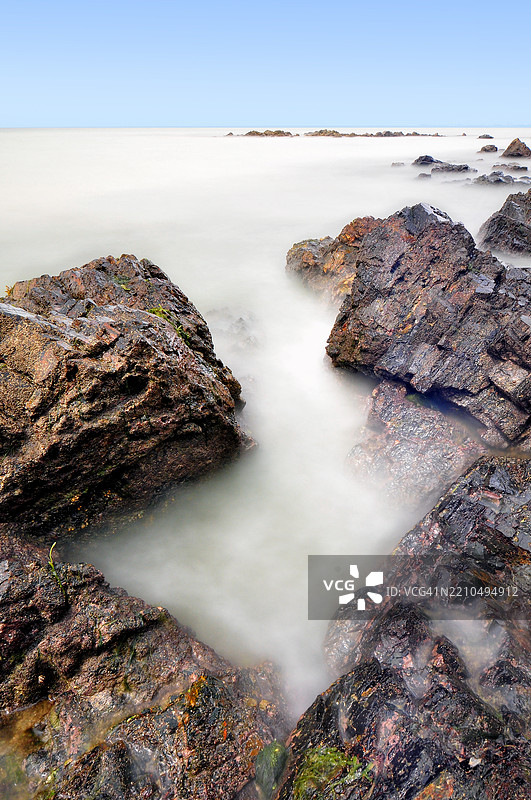 马来西亚森美兰州波德申的丹绒端岩石 formations图片素材