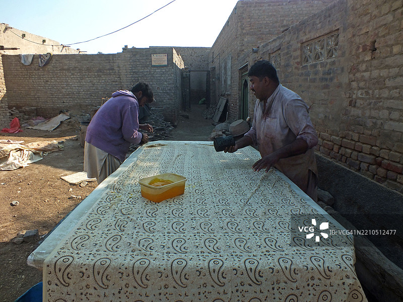 AJRAK - 信德省的传统披肩图片素材