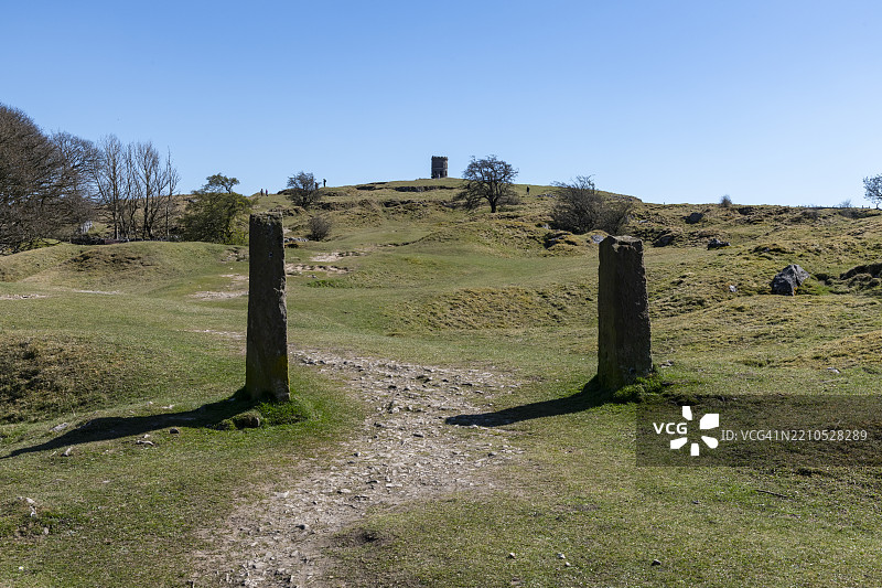 所罗门的圣殿与格林洛，巴克斯顿，德比郡，英格兰图片素材