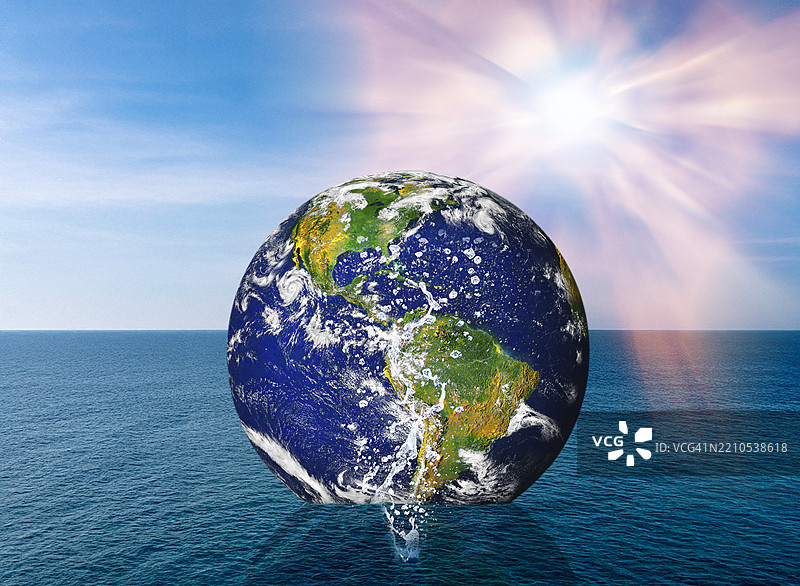 全球洪水，概念图像图片素材