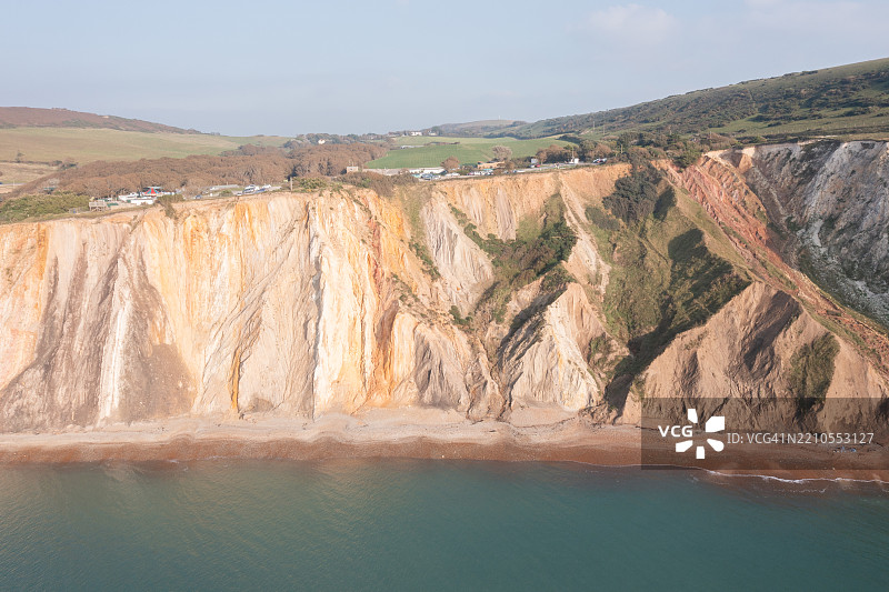 英国海岸线，怀特岛图片素材
