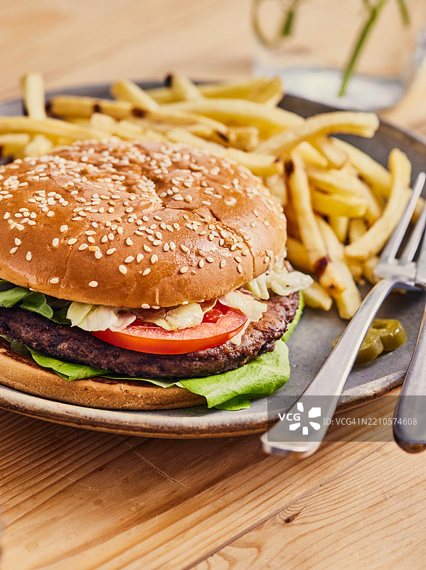 街头美食汉堡图片素材