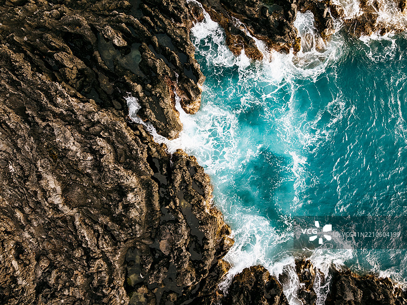 崎岖的科纳海岸线图片素材
