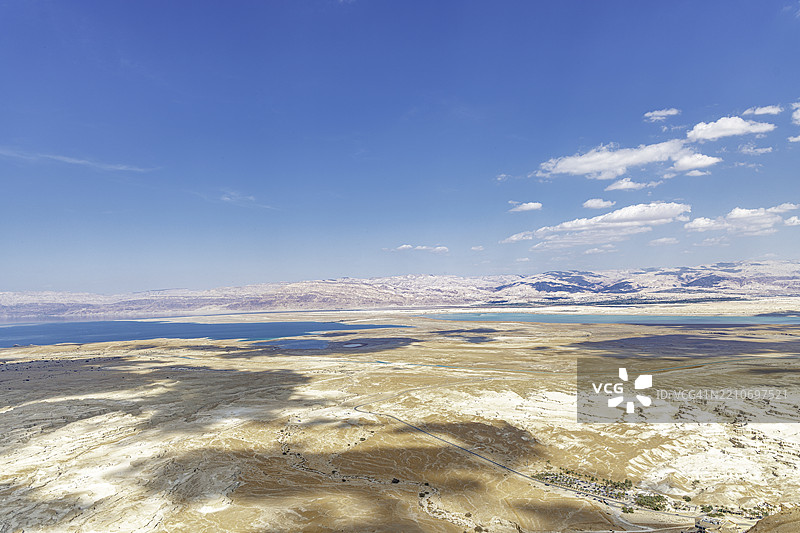 死海景观的鸟瞰图图片素材