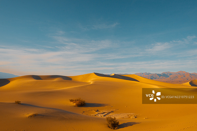 加利福尼亚州熔炉溪的沙漠美景与天空相映成趣， 美国图片素材