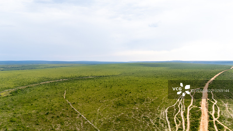 巴西托坎廷斯州帕尔马斯的天空下的田野美景图片素材
