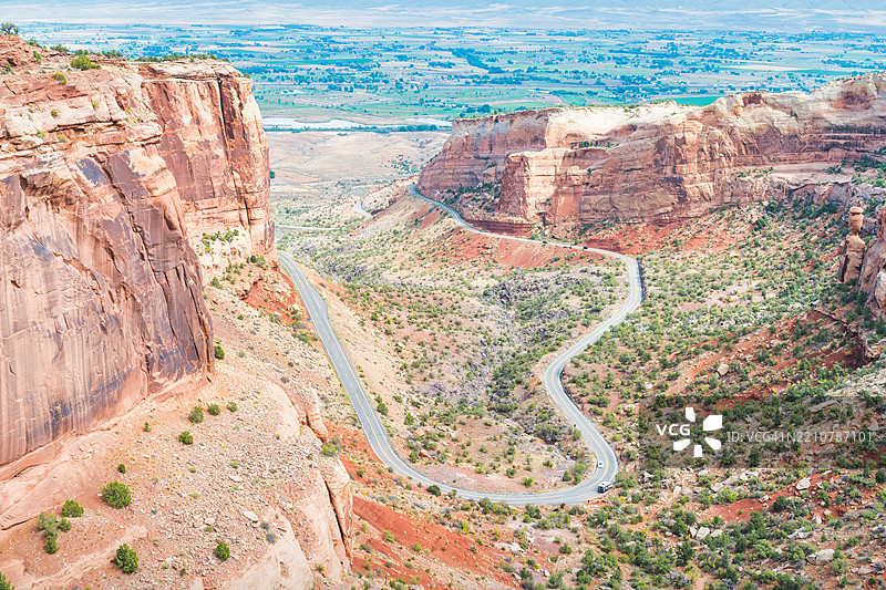 科罗拉多国家纪念碑峡谷路，美国图片素材