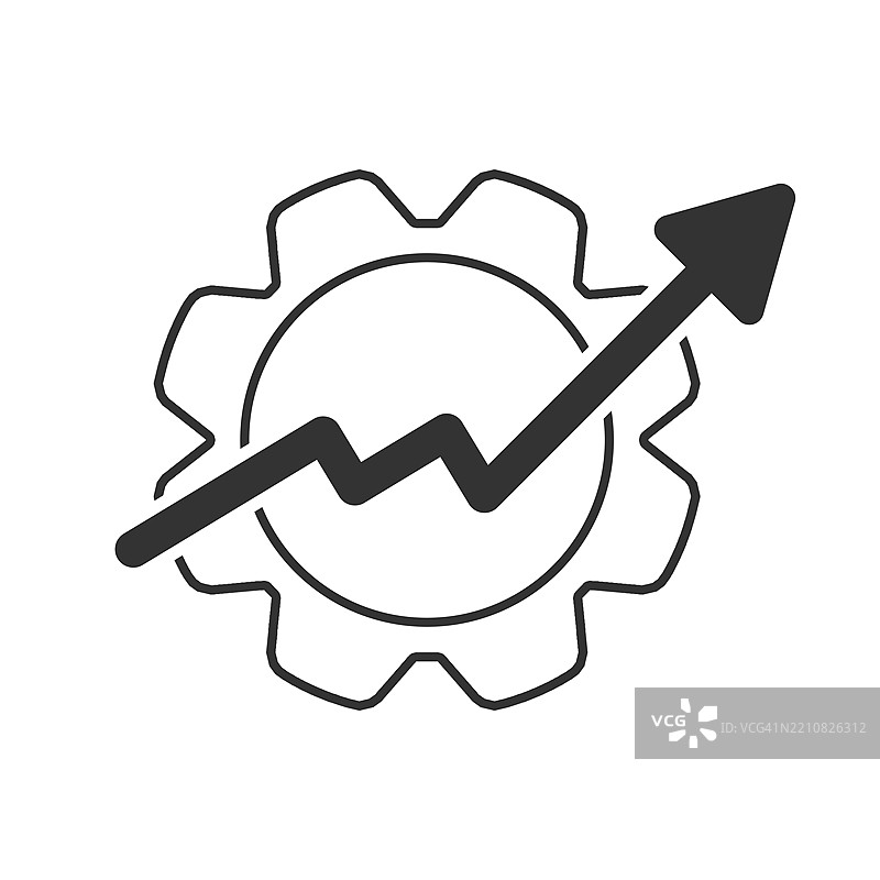 股票数据的增长图表。图片素材