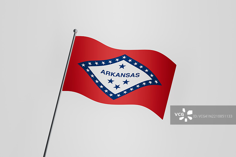 阿肯色州州旗图标在白色背景上图片素材