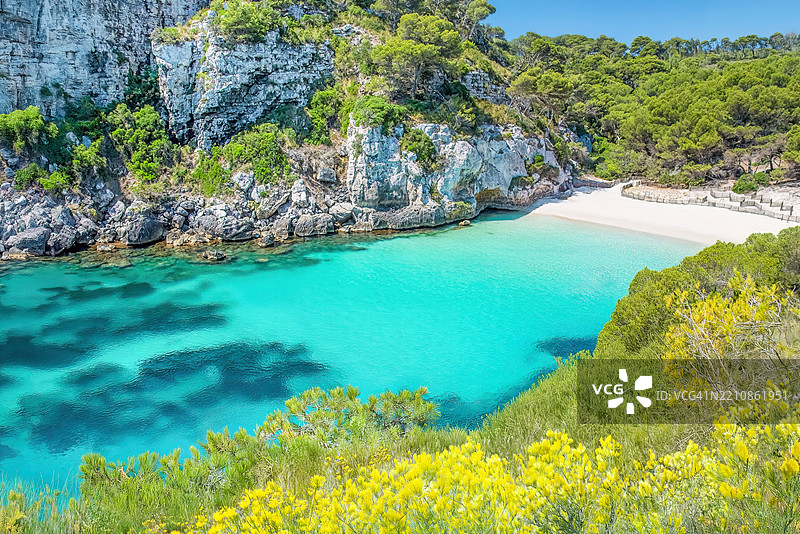 卡拉马卡雷莱塔，梅诺卡岛，西班牙图片素材