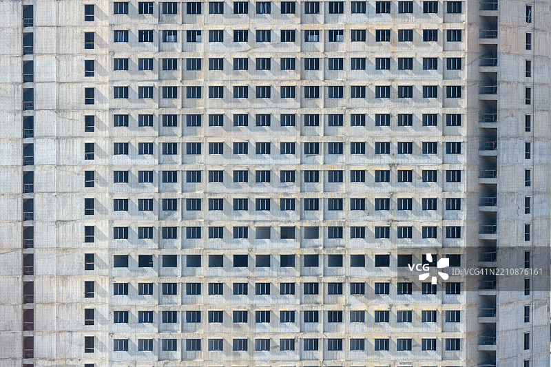 高密度住宅外立面施工中图片素材