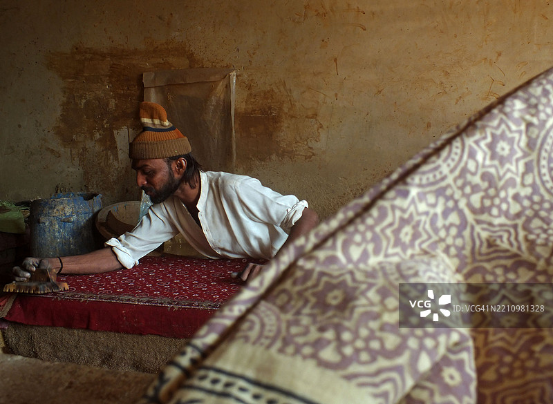 AJRAK - 信德省的传统披肩图片素材