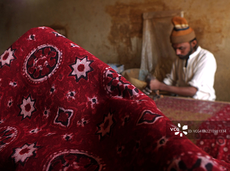 AJRAK - 信德省的传统披肩图片素材