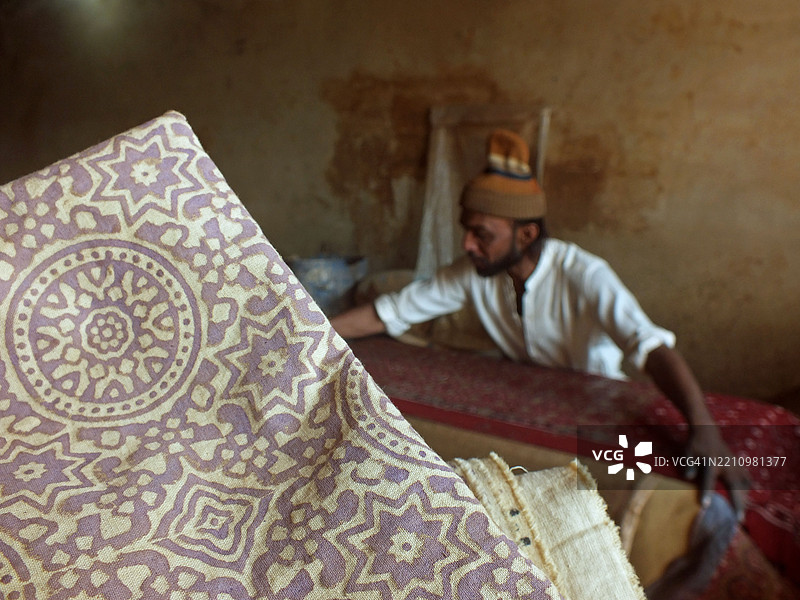 AJRAK - 信德省的传统披肩图片素材