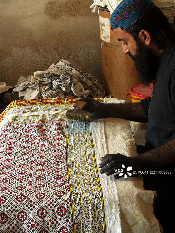AJRAK - 信德省的传统披肩图片素材