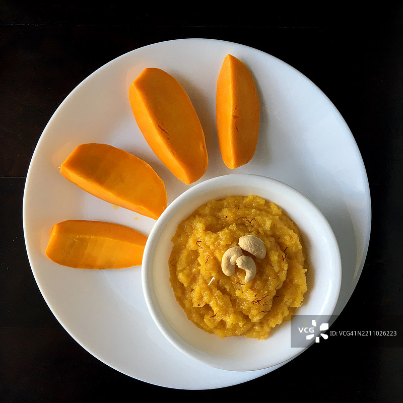 切片芒果配阿姆拉坎德图片素材