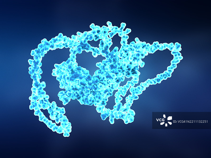 蛋白质的数字插图图片素材