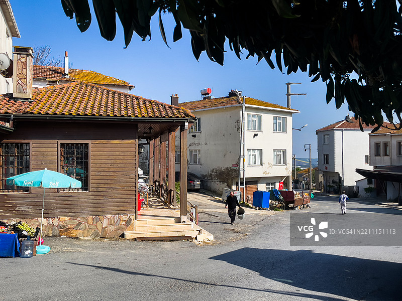 埃尔巴桑村，卡塔尔卡 - 伊斯坦布尔附近的宁静避风港图片素材