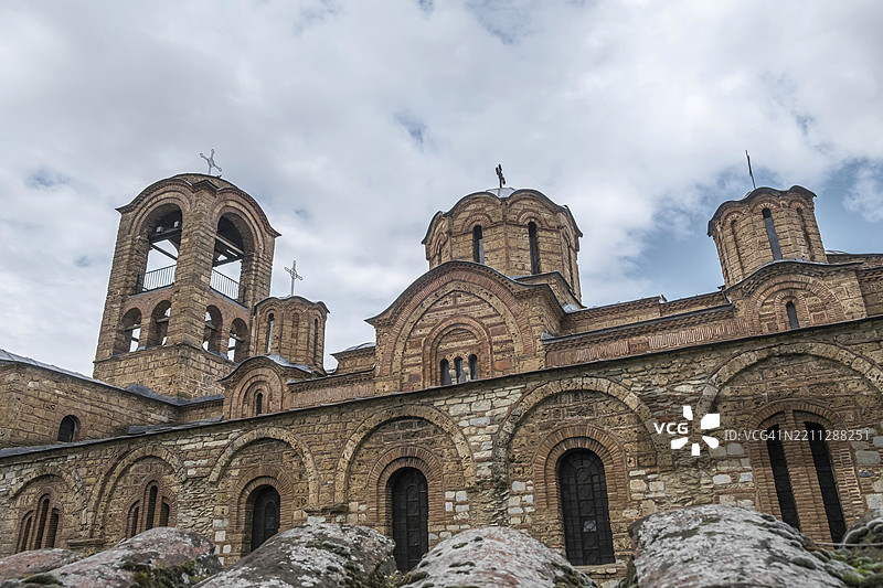 博戈罗迪察·列维什卡，列维什的圣母教堂，是科索沃普里兹伦的塞尔维亚东正教中心教堂，联合国教科文组织世界遗产，位于巴尔干半岛，欧洲。图片素材