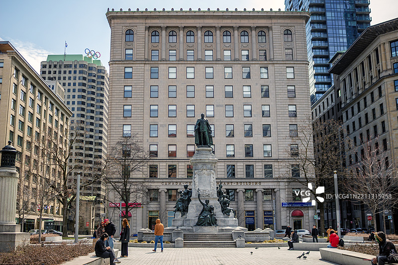 菲利普广场，蒙特利尔，魁北克图片素材