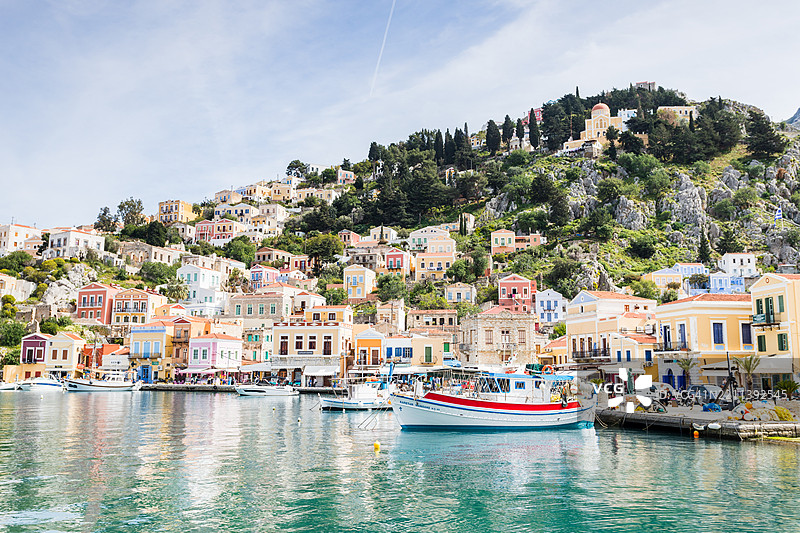 典型的色彩斑斓的西米岛风景图片素材