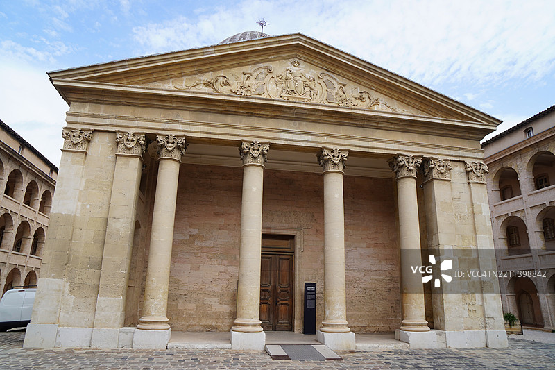 马赛老慈善院教堂特写图片素材