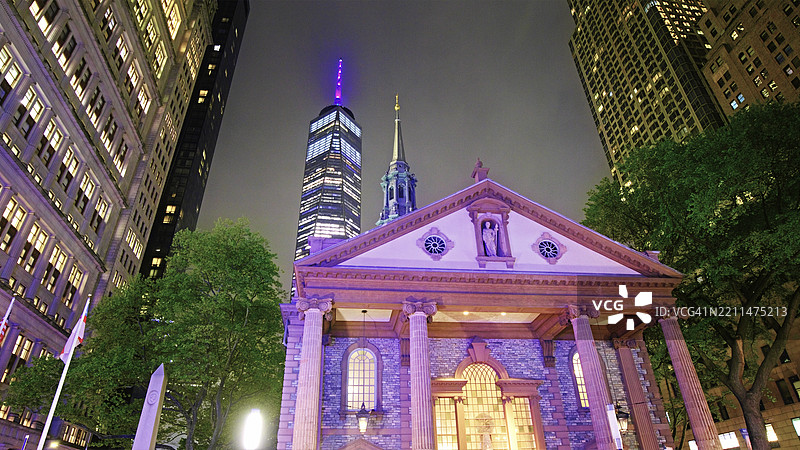 曼哈顿下城。金融区图片素材