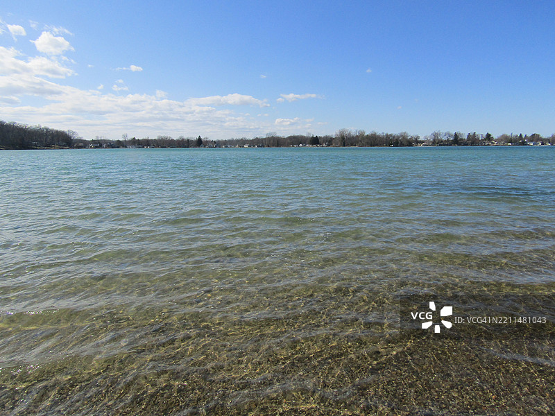 霍顿，密歇根州，美国，海洋与天空的美丽景色图片素材