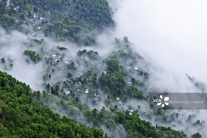 森林与天空的美丽景色图片素材