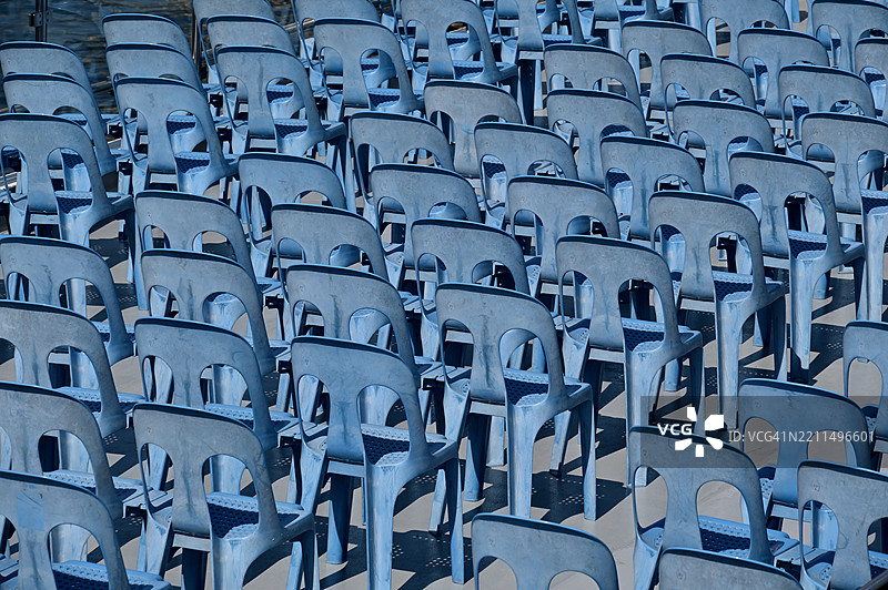 空椅子的全景拍摄图片素材