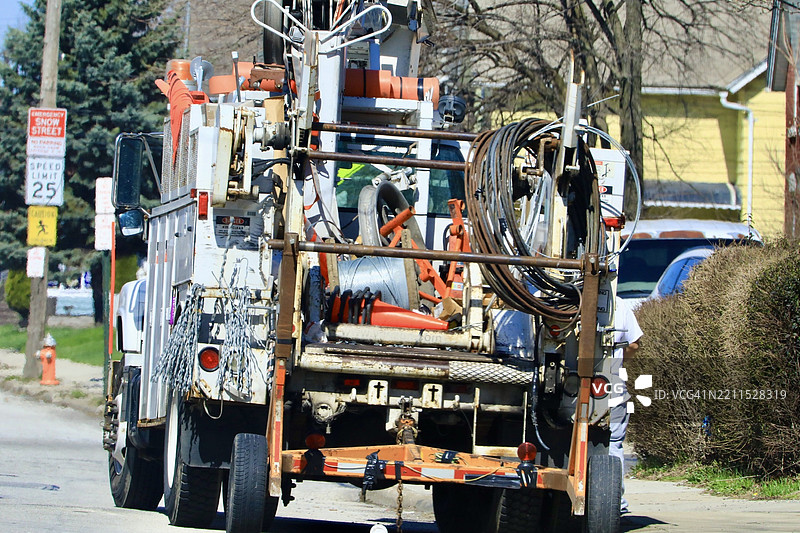 电力公司的服务车辆图片素材