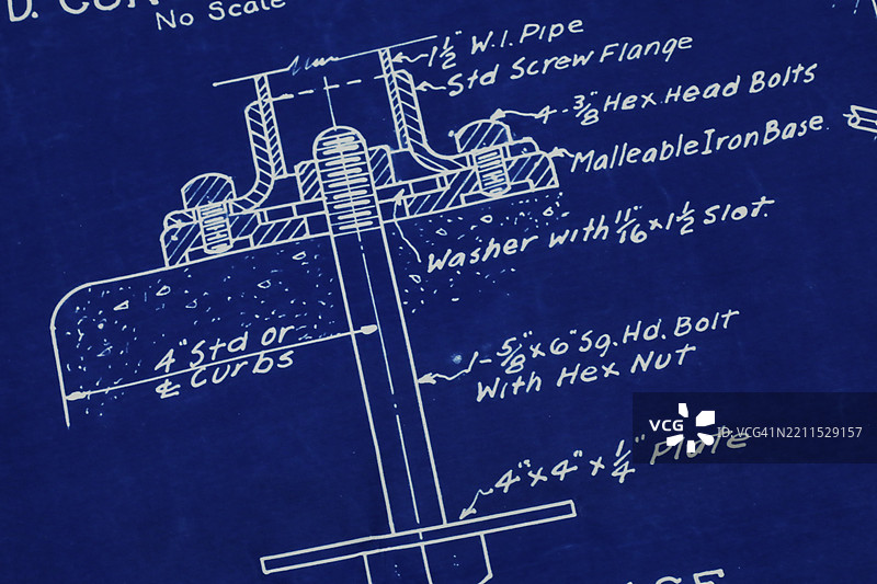 建筑施工蓝图绘图图片素材