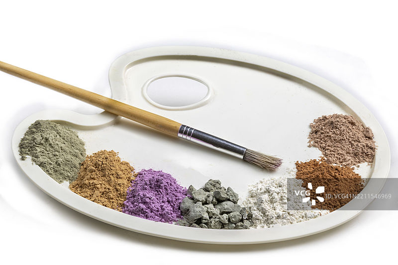 画家调色板上的主要粘土图片素材