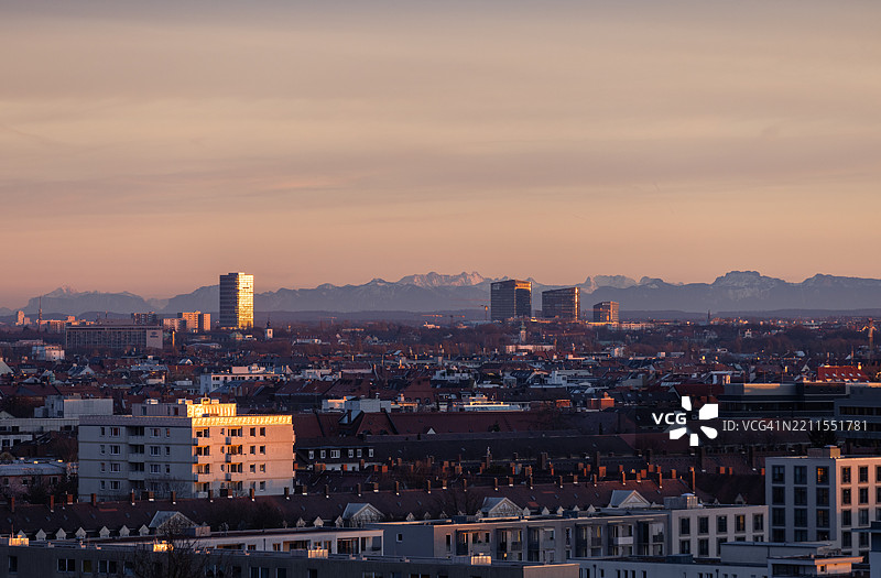 慕尼黑，天际线图片素材