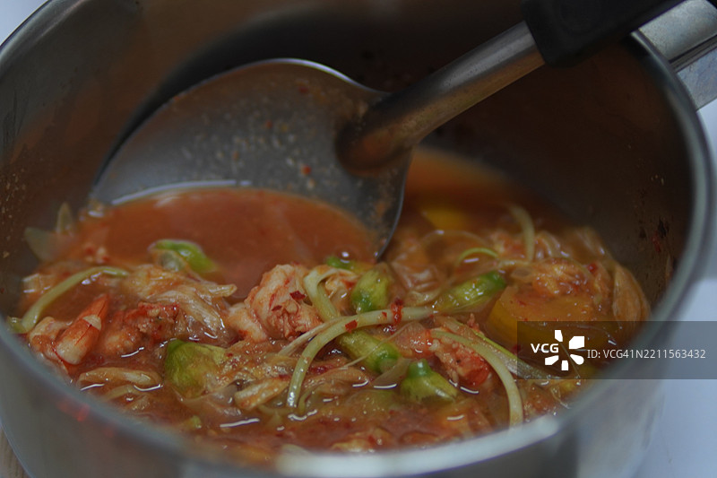 酸辣苦荬菜汤图片素材