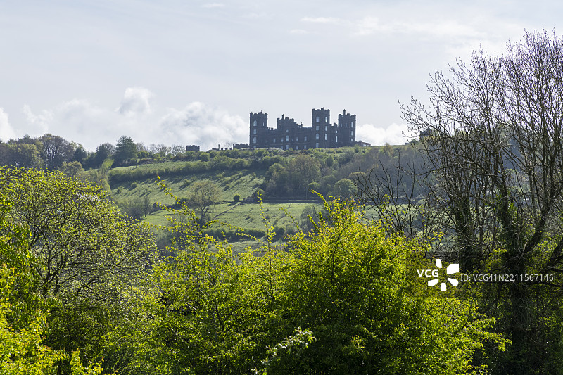 从高塔俯瞰的里伯城堡，马特洛克图片素材
