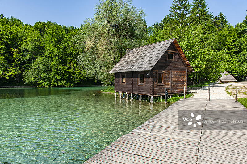 克罗地亚，普利特维采湖国家公园，科兹贾克湖图片素材
