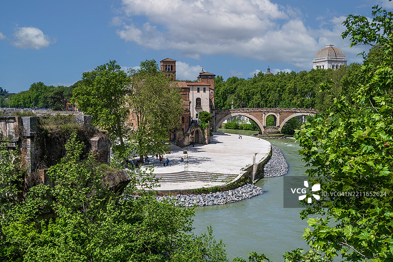 罗马的台伯岛图片素材
