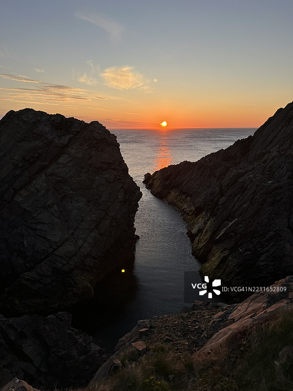 日落时分海洋与天空的美丽景色图片素材