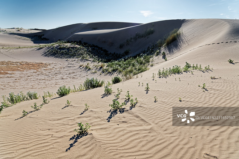 前往莫纳汉斯沙丘州立公园，莫纳汉斯沙丘州立公园，美国，USA图片素材
