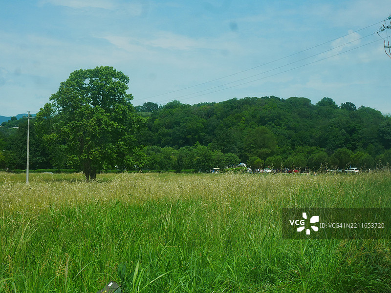 田野与天空的美丽景色图片素材