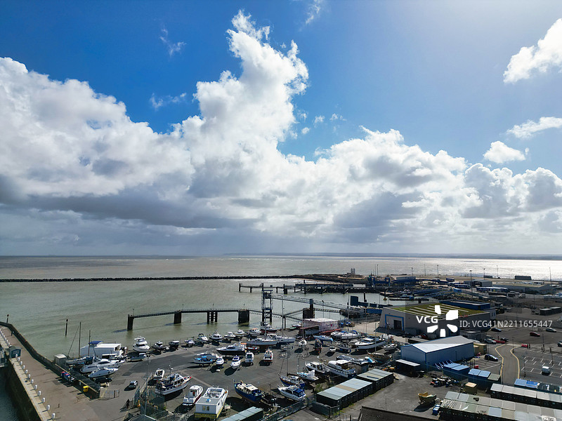 英国肯特郡拉姆斯盖特海滩和海洋城的英国旅游景点图片素材