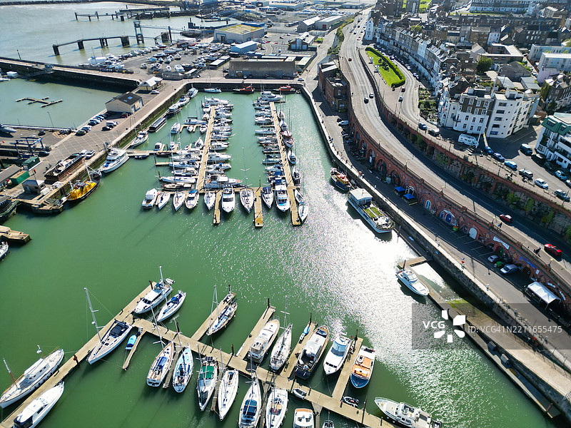 英国肯特郡拉姆斯盖特海滩和海洋城的英国旅游景点图片素材