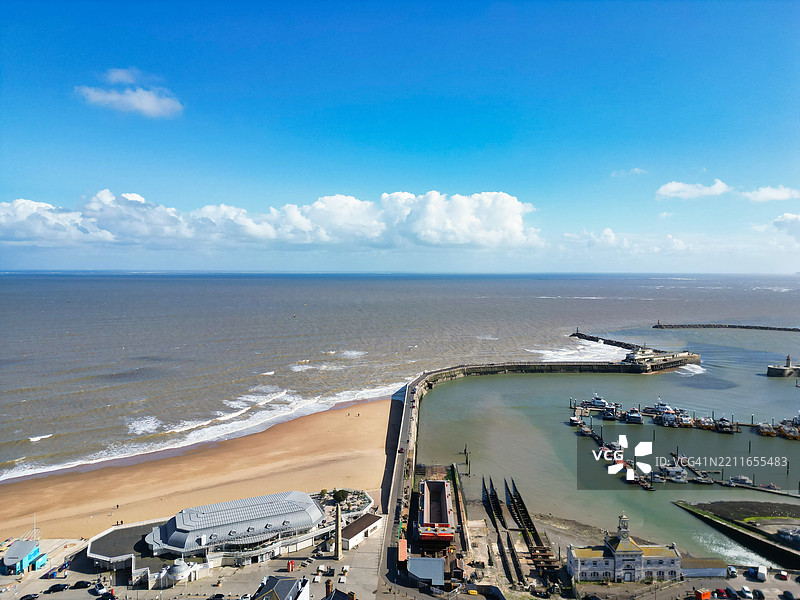 英国拉姆斯盖特海滩和海洋的旅游景点图片素材