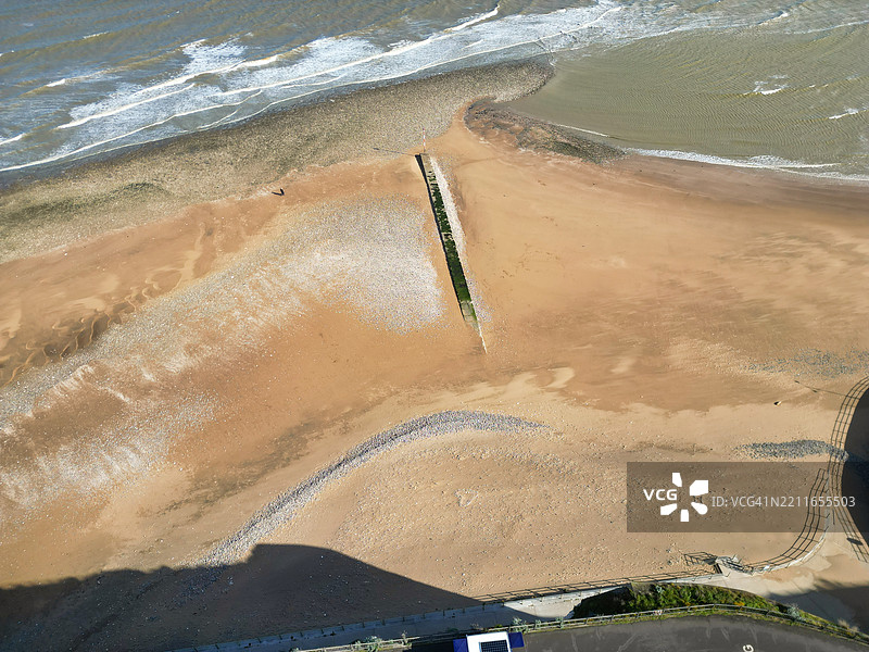 英国拉姆斯盖特海滩和海洋的旅游景点图片素材
