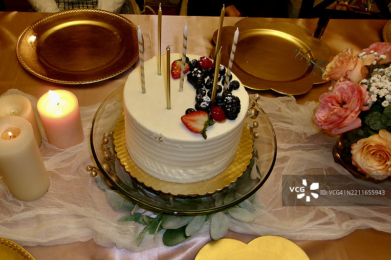 桌子上的蛋糕特写，田纳西州，美国图片素材