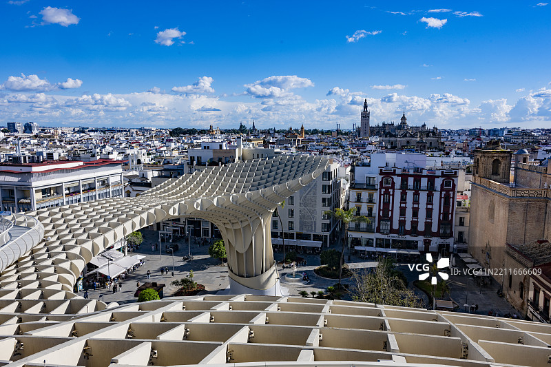 塞维利亚的蘑菇，西班牙图片素材