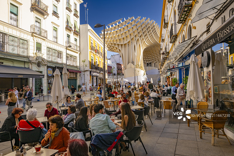 塞维利亚的蘑菇，西班牙图片素材