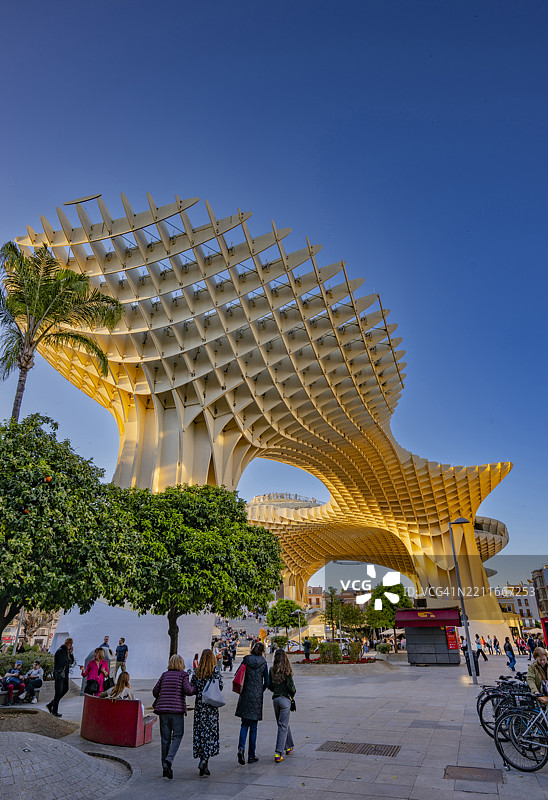 塞维利亚的蘑菇，西班牙图片素材