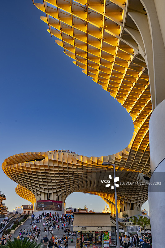 塞维利亚的蘑菇，西班牙图片素材